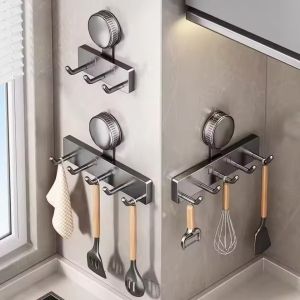 2Pcs Strong Load-Bearing Suction Cup Hooks / Removable Kitchen Bathroom Wall Holders / Clothes Towel Racks / Home Organizer Hook