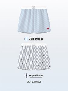 JIAZINI | Loose Ice Silk Mens Underwear Home Sleep Shorts Youth Can Wear Out Flat Angle Briefs Comfortable Breathable Polyester Fiber