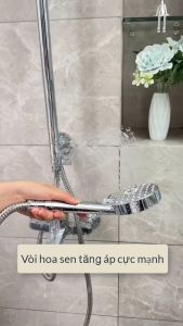 Đầu Bát sen tắm Spa 3 chế độ phun mạnh nhẹ - rất thích (màu titan có nút on/off)