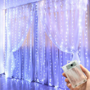 Bedroom Decoration Ramadan Home Decoration Battery Power LED Curtain Light Fairy String Outdoor 2026 Mothers Day Eid Mubarak