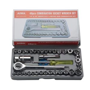 Kunci Sock Wrench Set 40 in 1/  Kunci Shock Wrench Set 1/4 Bolting Socket Wrench Set / Kunci Shock Peralatan Bengkel Set Isi 40 in 1 / Peralatan Multifungsi Mobil Dan Motor 1 Set Isi 40