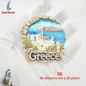 1Pc Greek Creative 3D Embossed Refrigerator Magnet World Travel Souvenir Collection Suitable for Home and Office Decoration Personalized Exclusive Travel Souvenir Magnetic Refrigerator Magnet Home Decoration Kitchen Room Office Cabinet Crafts Gift...