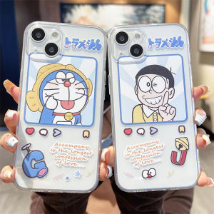 Couples Doraemon Nobita Suitable  14promax Phone Case 13/15 Cute Cartoon 12 Womens Style 11pro Silicone 16 Soft Shell 17 Transparent 8plus Anti-fall 7 Protective Cover 6