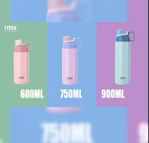 TYESO Thermal Tumbler Flask Vacuum Insulated Water Bottle | 600ml / 750ml / 900ml