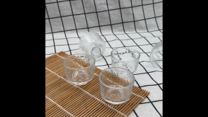43ml Shot Glass with Textured Design Suitable as Tea Cup Ready Stock