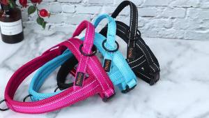 Mesh Nylon Dog Harness Reflective Pet Harness No Pull Dogs Vest With Quick Control Handle for Small Medium Large Dogs Pitbull