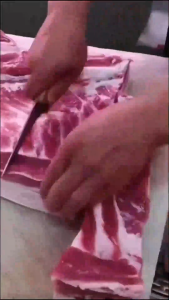 Pisau Daging Lapah Tajam Boning Butcher Knife Stainless Steel Dengan Sarung Kulit Pisau Sembelih Dapur