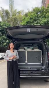 เหมาะสำหรับ 2024 Zeekr 009 ด้านหน้าCabin Storage MAT Trunk MAT TPEเบาะหลังเบาะรถการปรับเปลี่ยนภายในอุปกรณ์เสริม