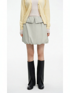 Fluffy White Duck Down Foldable Short Skirt