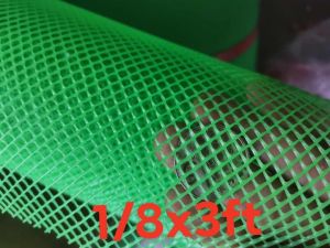 Green Plastic pvc green net 3ft x 5 meters for agricultural uses   good for gardening