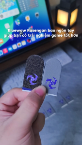 Sarung jari serat perak gaming Bluewow anti keringat dan anti selip aksesori ponsel pengontrol game untuk PUBG MLBB CODM