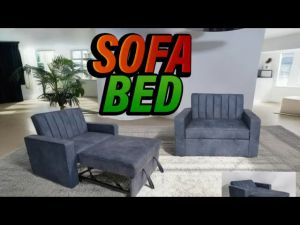 Sofa Bed Solid Wooden Frame with + Latex Foam