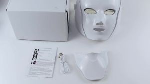 foreverlily | Newly Upgraded LED Face Mask with Neck Wireless 7 Colors Photon LED Facial Mask Repair Skin Rejuvenation Firming Beauty Tool