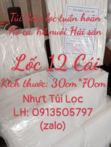 Túi siêu lọc hồ cá - Lốc 12 cái (size 30cm*70cm)