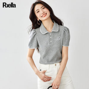 puella | Summer Korean Style Embroidered Waffle T-Shirt Short Sleeve