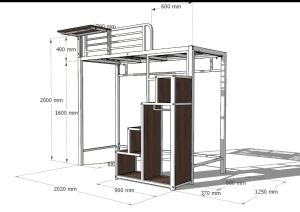 Loft bed  customize singapore for helper room/bomb shelter/store room/utility/maid room