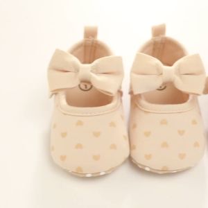 Cotton Baby New Style Lovely Bow Solid Color Soft Sole Princess Shoes 0-18 Months Newborn Baby Casual Walking Shoes