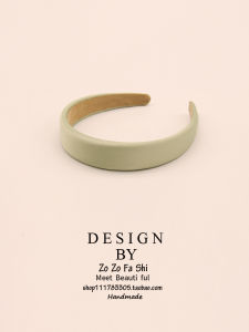 Green Satin Hairband High Hairline Headwear Wide Edge Hairpin Stylish Korean Style Fresh out Fashion Hair Accessories