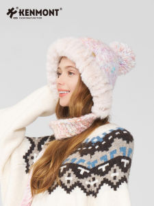 kenmont | Thickened Ear Protecting Knit Pom Pom Hat