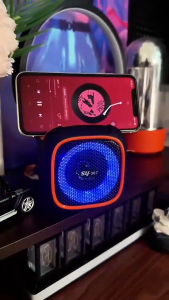 Best Seller Portable Wireless RGB Bluetooth Speaker Rechargeable Outdoor Party Boombox With High Fidelity Sound Dynamic Rhythm Syncing Multi Color LED Lights | Mini Bluetooth Speaker | Portable Speaker Mini | Rechargeable Speaker Mini