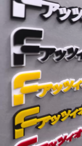 Yamaha Fazzio Acrylic Emblem – Japanese/English Style | 2pcs Set + Sticker | Clean Plug & Play