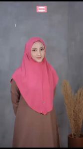 Kerudung Instan Bergo Show Moon Pola Malay bahan Jersey Sayra Official