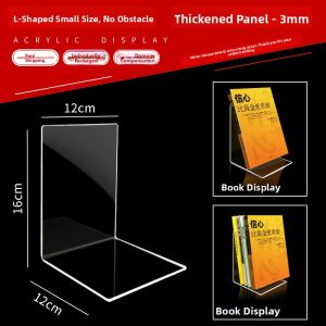 Acrylic Bookends Transparent Book Holder Display Stand Simple Creative Student Book Clip Reading Rack Document Organizer
