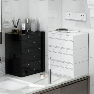 กล่องเก็บเครื่องสำอางแบบลิ้นชักหลายชั้นรวมเครื่องประดับโต๊ะเครื่องแป้งกล่องมาร์คหน้ากล่องเก็บของตู้เก็บของสไตล์ยุโรป