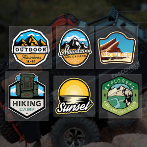Camping Car Stickers Outdoor Adventure Travel Car Window Decorative Stickers Scratch Masking Stickers Waterproof Sunscreen