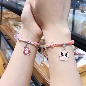 Gelang Kristal Kuromi Cinnamoroll Melody Kitty Manik-manik Versi Korea Perhiasan Kristal Fashion