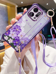 Eubaba OPPO Reno14 pro Silicone Phone Case Full Cover Protection 5G Lens Film Anti-Fall Transparent Soft Artistic Floral Design