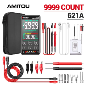 ANENG | ANENG 621A Digital Multimeter Professional True RMS 9999 Counts True-RMS AC/DC Voltmeter Sensing Multimetro Detector Tools