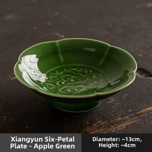 Ceramic Small High Foot Tea Snack Plate