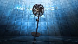 Retrograde by Mistral 12” DC Motor Metal Stand Fan with Remote MMSF12R