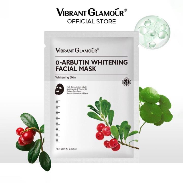 Vibrant Glamour α Arbutin Whitening Facial Mask Instant Brightening