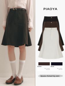 PIAOYA | Autumn and Winter Wool Skater Skirt