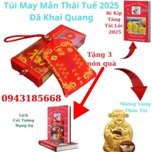 Túi May Mắn Giải Thái Tuế Năm Ất Tỵ 2025 Cho Tuổi Dần Thân Tỵ Hợi