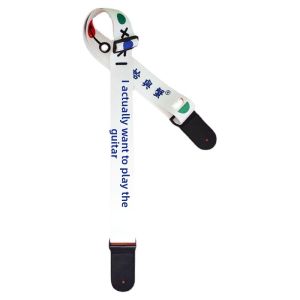 Venerupis Philippinarum Original Design with Crab Guitar Bass Strap White Fun Ins Design Style Cute Cool Personality Fashion