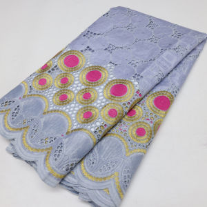 African Bazin Riche Fabric African Lace Fabric 2025 High Quality 5Yards Bazin Brode Embroidery Swiss Lace Fabric For Wedding