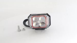 KEVANLY | 1/2pcs Motorcycle Spotlights 4-Color Mode Headlights white Yellow Stobe Hi/Low Beam Red Blue Side Light Universa For ATV SUV RV