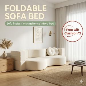 MISO 200CM Upgraded Larger Size Foldable sofa bed Fine Heavy Corduroy Removable Washable Cover Space-Saving Foldable Apartment Modern Style Sofa 2/3 Seater Sofa Set