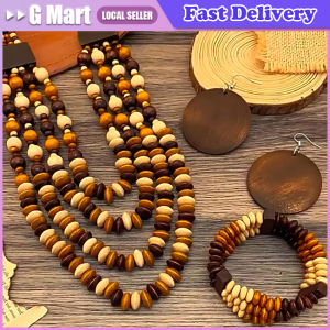 New Trendy Fashion Chain Long Colorful Bead Pendant Chunky Statement Bib Necklace for Women Gifts