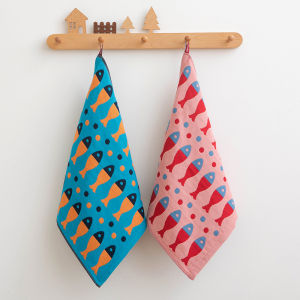 ผ้าเช็ดหน้าเด็กผ้าฝ้ายแท้แบบพับได้ ผ้าเช็ดหน้าแบบแขวน ผ้าเช็ดมือ ผ้าเช็ดหน้าเด็กลายการ์ตูน ผ้าเช็ดหน้าสำหรับใช้ในบ้าน