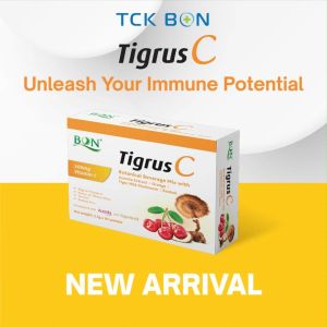 TCK BON Tigrus C (2.5g x 30 Sachets x 1 Box) | Tiger Milk Mushroom | Baobab | Acerola | Orange | Natural Immune Booster