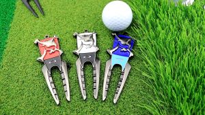 COUCH Portable Training Aids Multifunctional Groove Clean Golf Divot Lawn Maintenance Pitch Repairer Tool Golf Fork Prongs