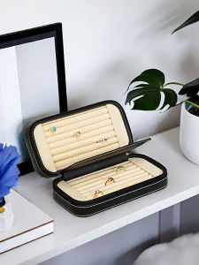 European-Style Ring Storage Box Large Capacity Convenient Jewelry Box Ring Box Stud Earring Bag Travel Necklace Diamond Ring Storage Box