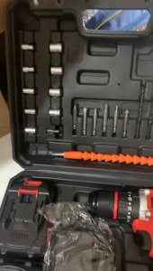 STR JIEBANG IMPACT DRILL BOR BATERAI CORDLESS TYPE F-8779 SET KOPER KOMPLIT