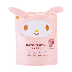 Coral Fleece Cinnamoroll Face and Bath Towel Moisture Wicking Quick Drying