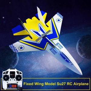 Su27 RC Airplane Fixed Wing Model With Microzone MC6C Transmitter with Receiver and Structure Parts For DIY RC Aircraft