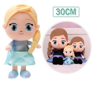 30CM Frozen Princess Anna and Elsa Doll Toy Plush Doll Stuffing Doll Cartoon Doll Gift For Girls